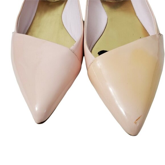 Ted Baker Ballet Flats Womens 8 Patent Leather Pale Pink Pointed Toe 39 EU - Picture 3 of 12
